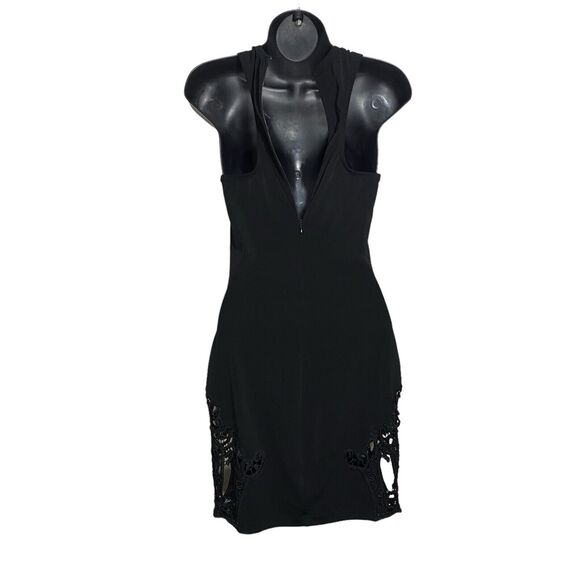 Dress the Population Dress Womens Small Black Mini Bodycon Cut Out One Rad Girl - Picture 9 of 12